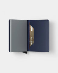 Personaliseerbare Slimwallet portefeuille in leer