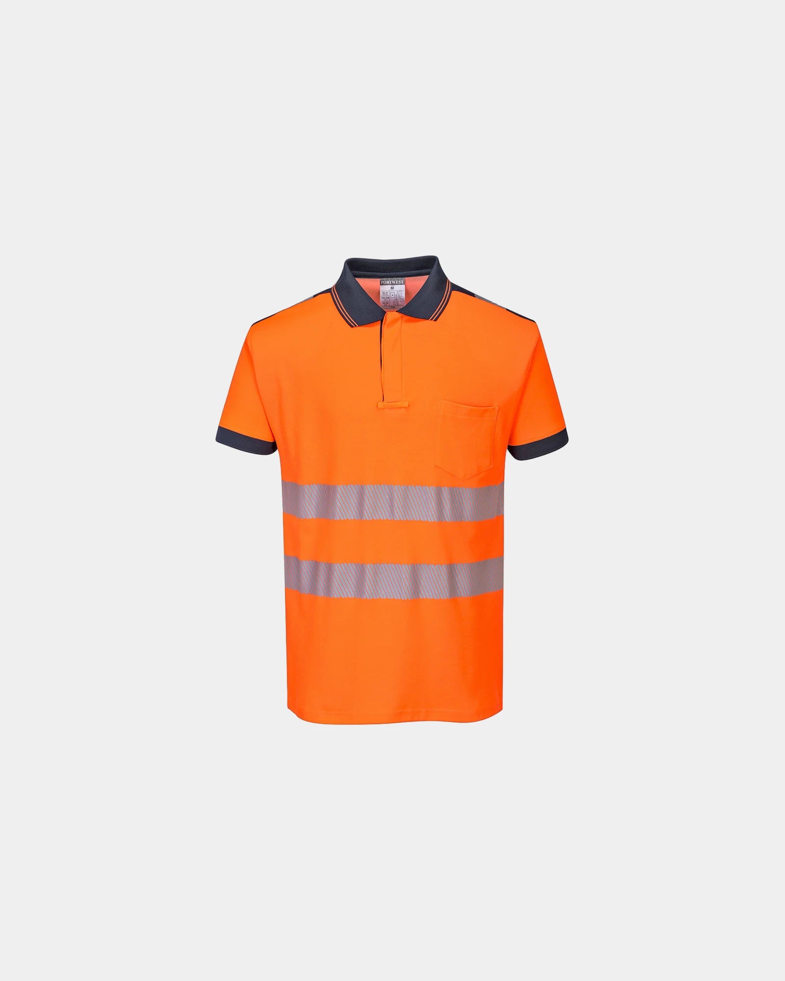 Polo hoge zichtbaarheid ademend katoen om te personaliseren - Oranje