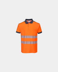 Polo hoge zichtbaarheid ademend katoen om te personaliseren - Oranje
