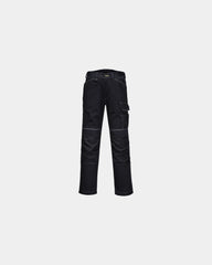 Werkbroek polyester katoen versterkt om te personaliseren - Zwart-Hemelsblauw