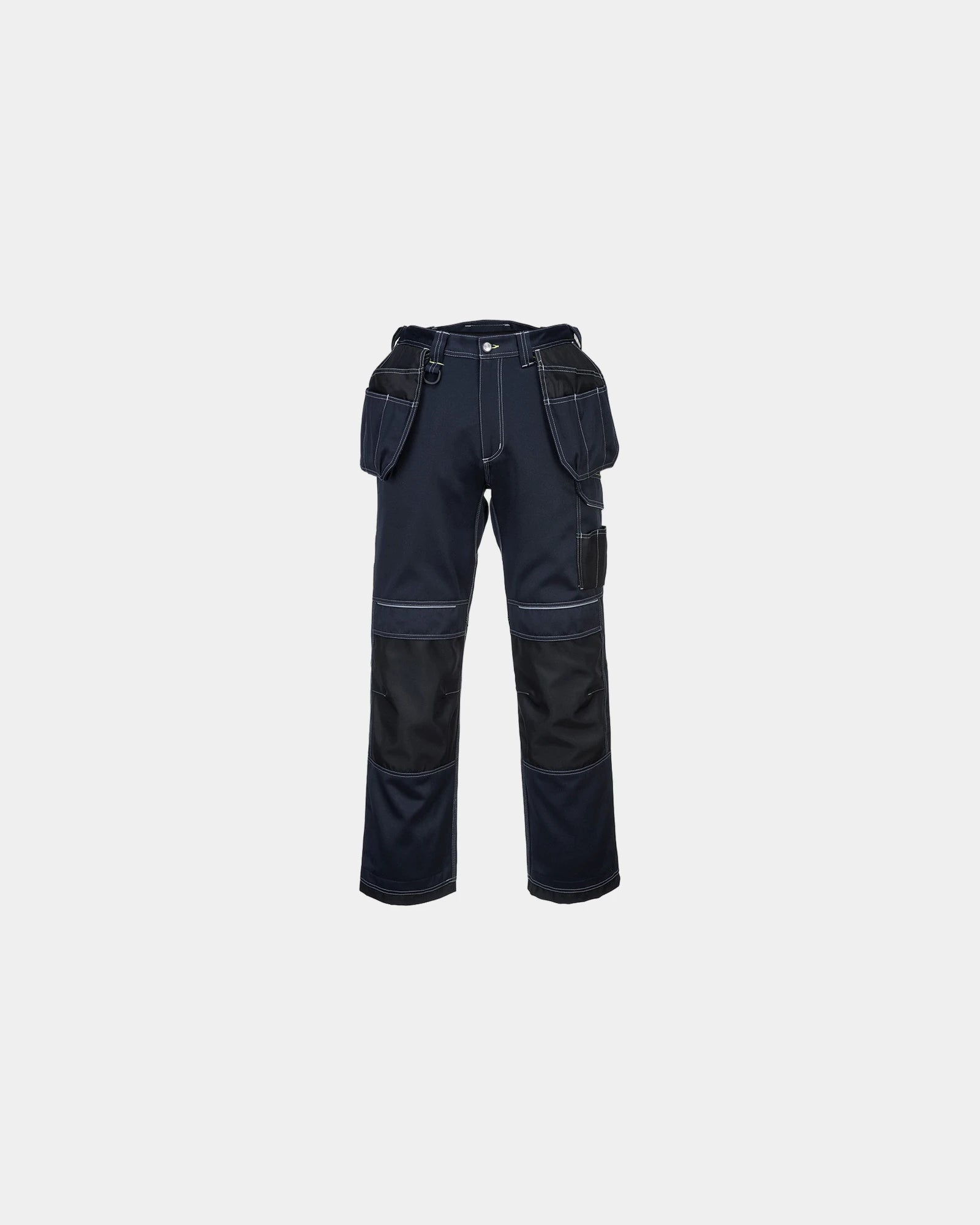Werkbroek polyester katoen 300 g/m² om te personaliseren - Marineblauw-Zwart