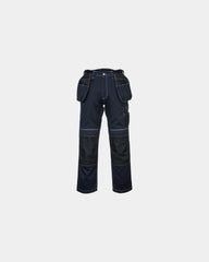 Werkbroek polyester katoen 300 g/m² om te personaliseren - Marineblauw-Zwart