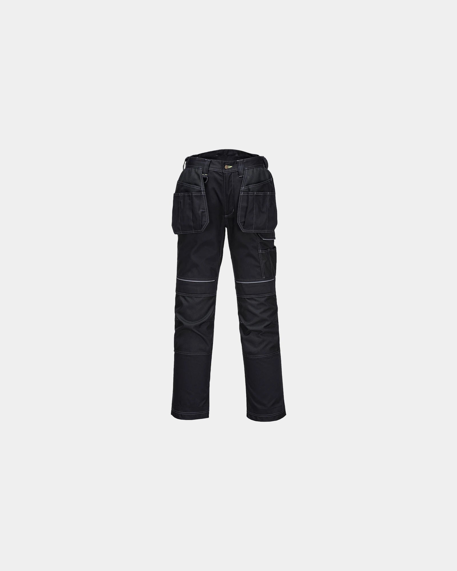 Werkbroek polyester katoen 300 g/m² om te personaliseren - Zwart-Hemelsblauw