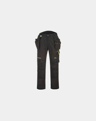 Werkbroek gerecycled polyester stretch om te personaliseren - Zwart-Hemelsblauw