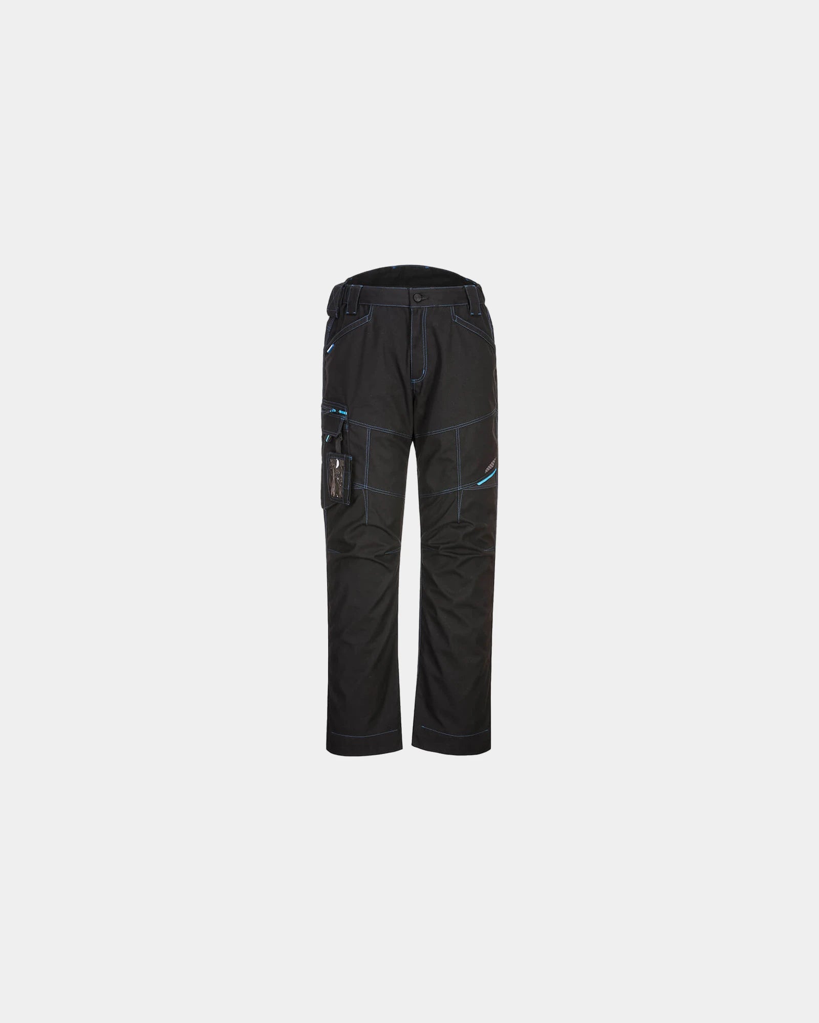 Werkbroek stretch poly-katoen 4-weg om te personaliseren - Zwart-Hemelsblauw