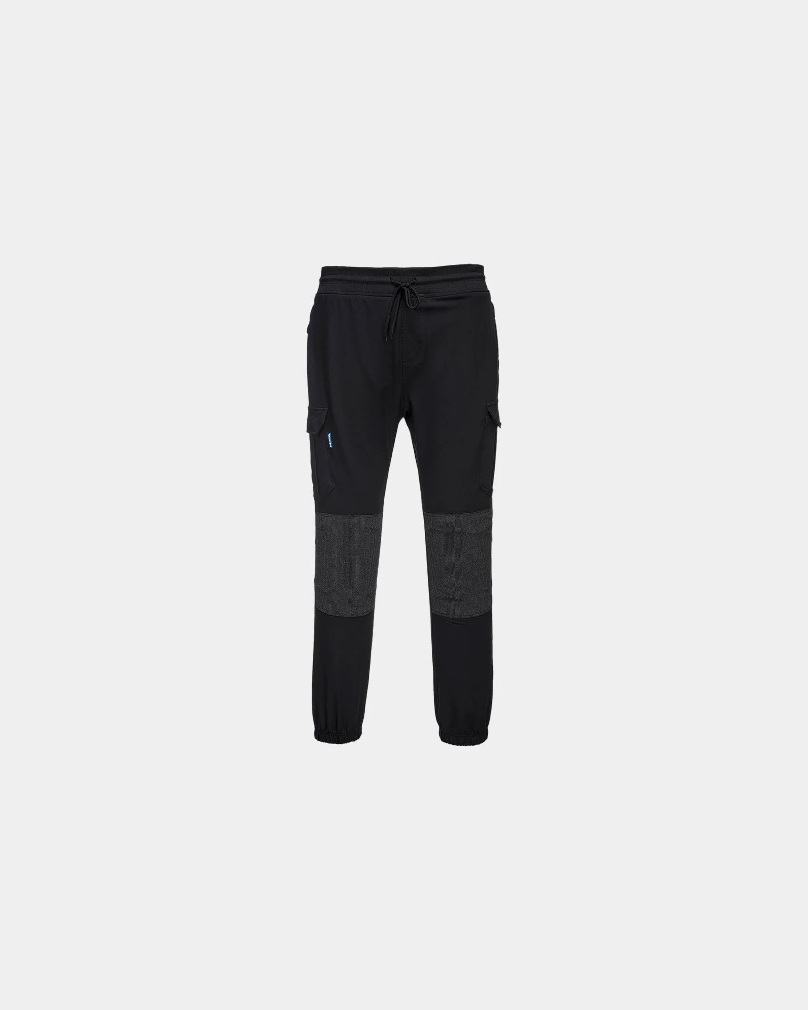 Werkbroek stretch ripstop versterkte om te personaliseren - Zwart-Hemelsblauw