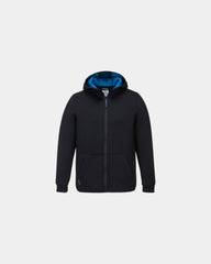 Fleecevest technisch 330 g/m² om te personaliseren - Zwart-Hemelsblauw