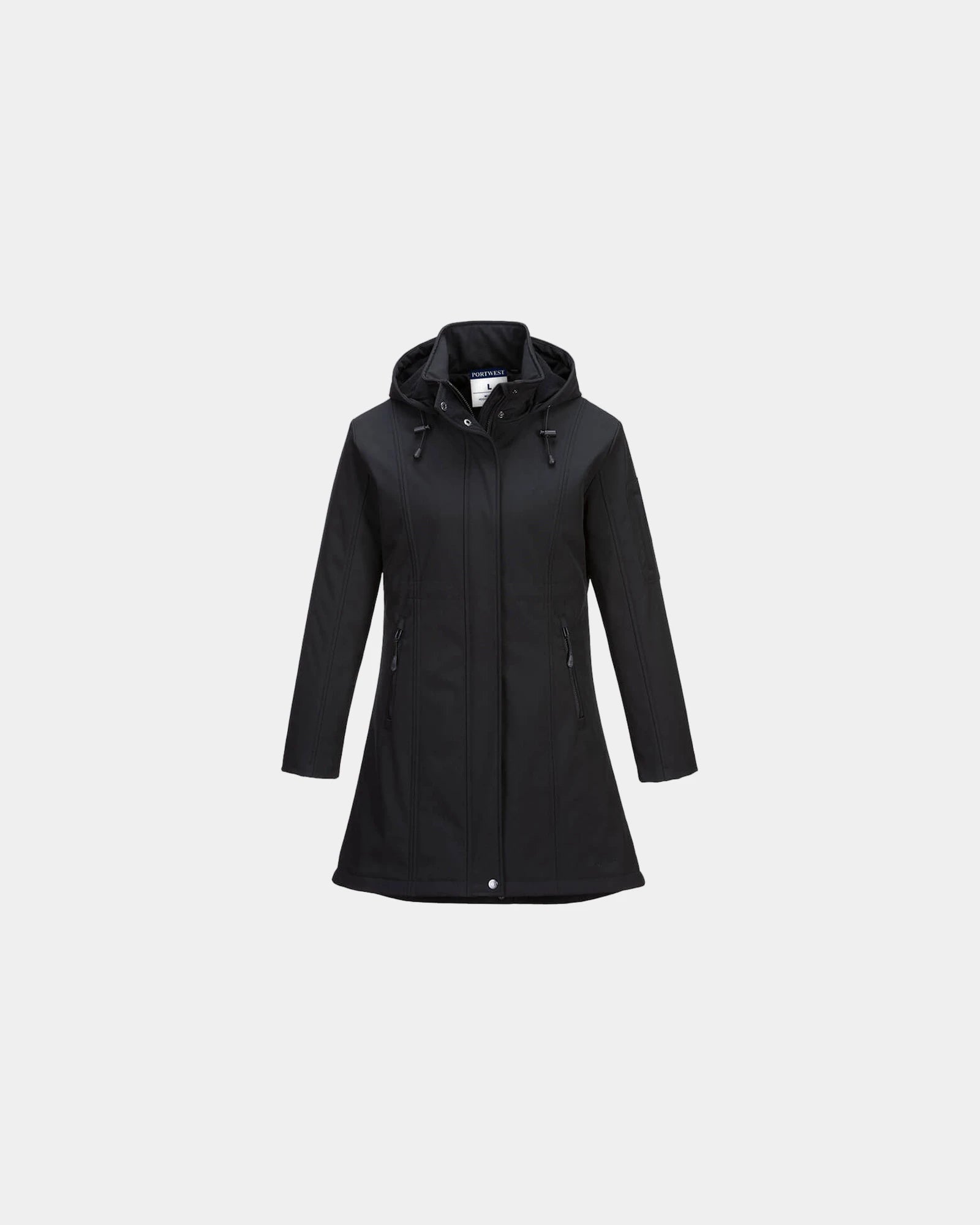 Softshell jas dames waterafstotend om te personaliseren - Zwart-Hemelsblauw
