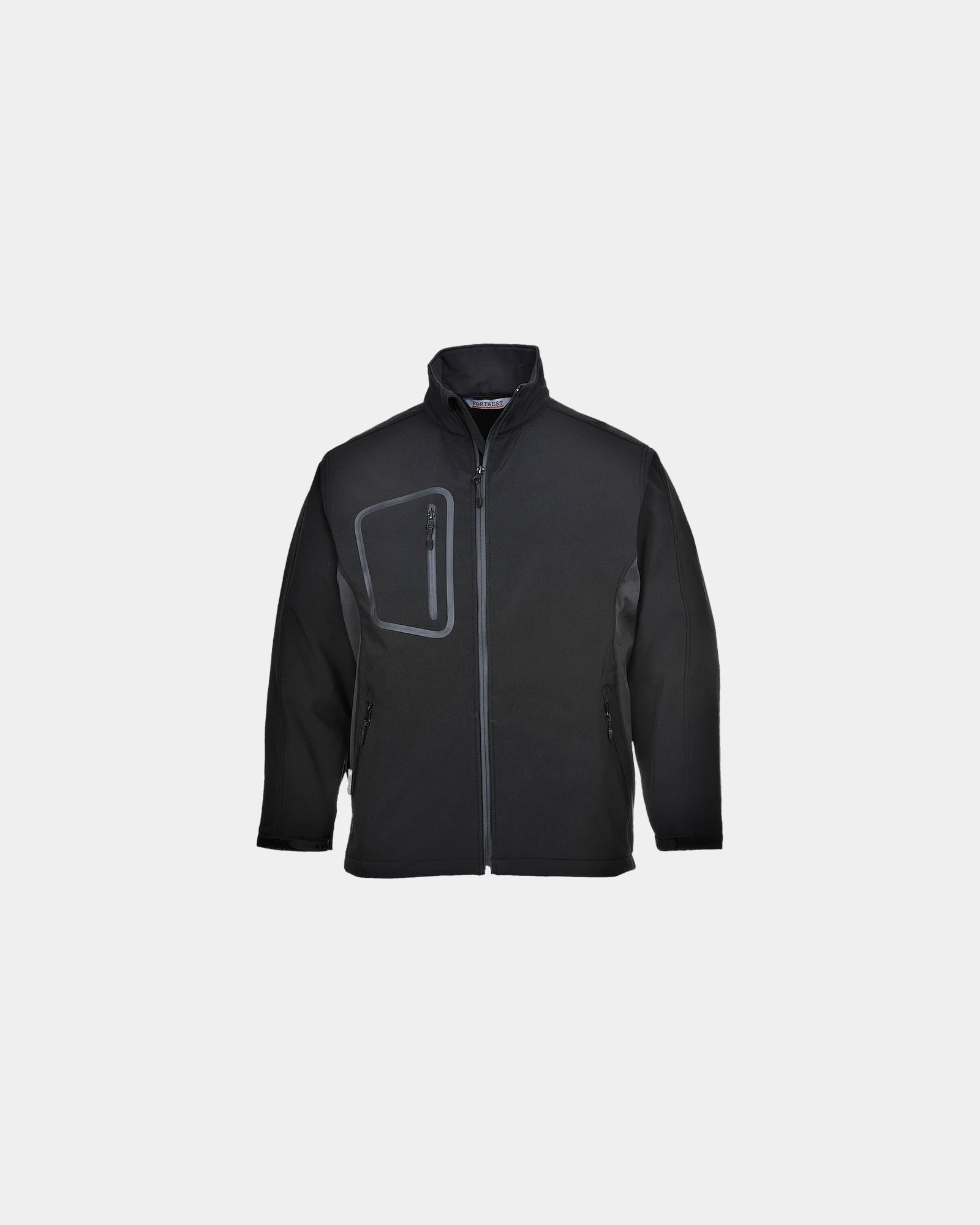 Softshell jack tweekleurig polyester om te personaliseren - Zwart-Hemelsblauw