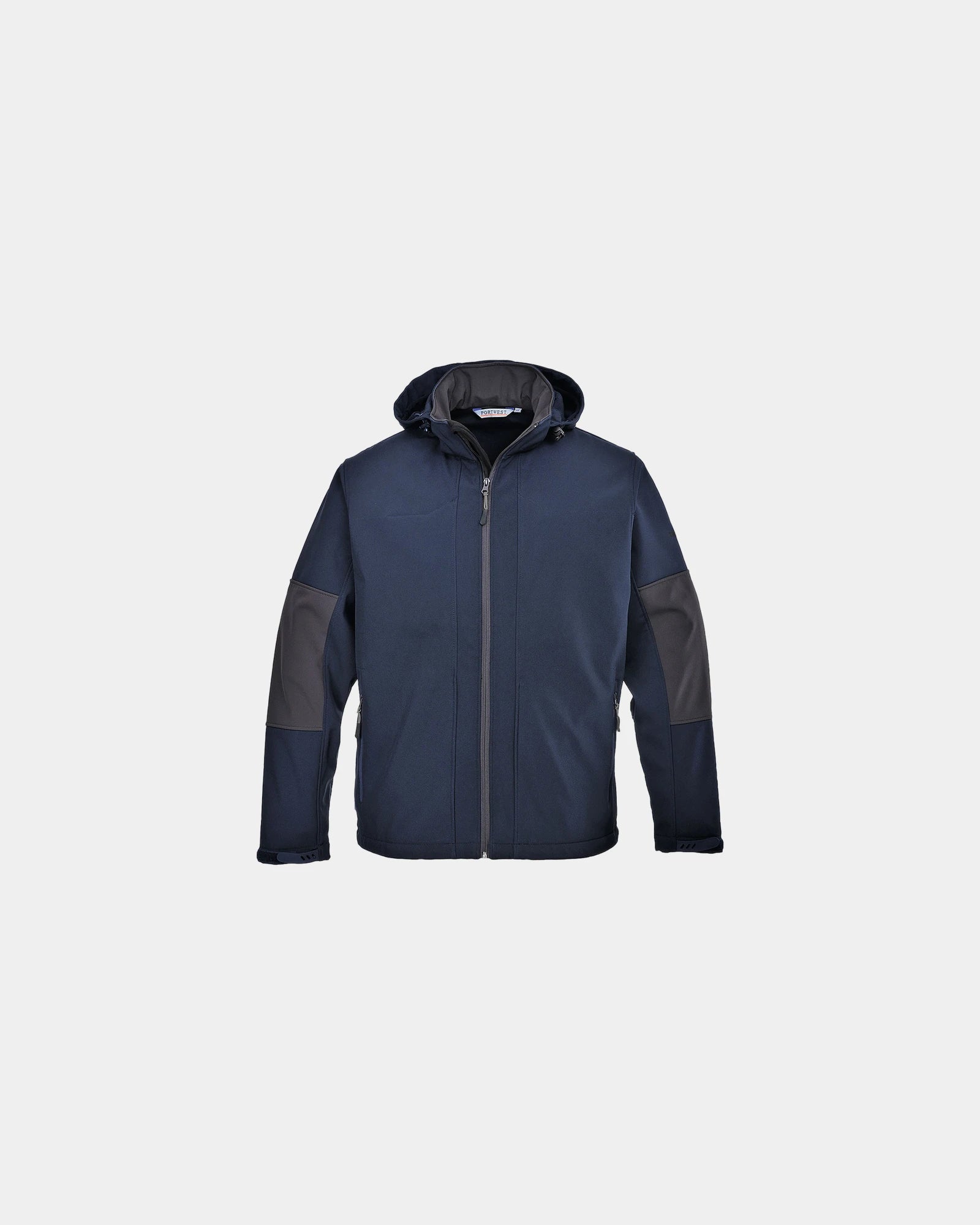 Softshell jas met capuchon om te personaliseren - Marineblauw