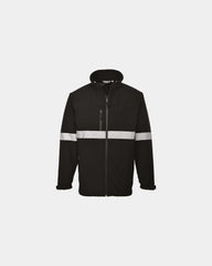 Softshell waterdicht en winddicht Iona om te personaliseren - Zwart-Hemelsblauw