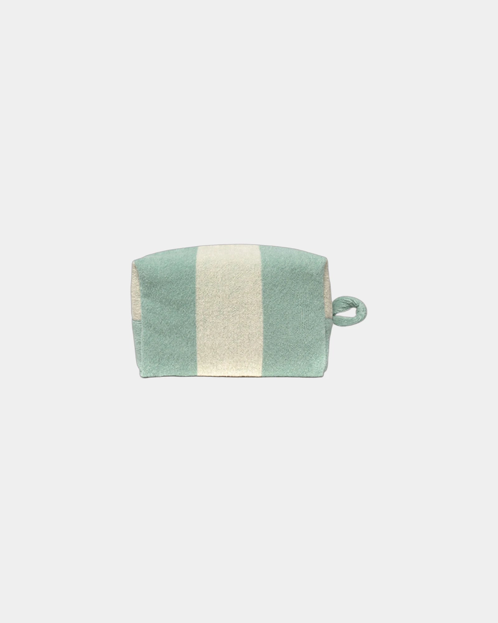 Toilettas badstof katoen La handdoek om te personaliseren - Watergroen / Crème