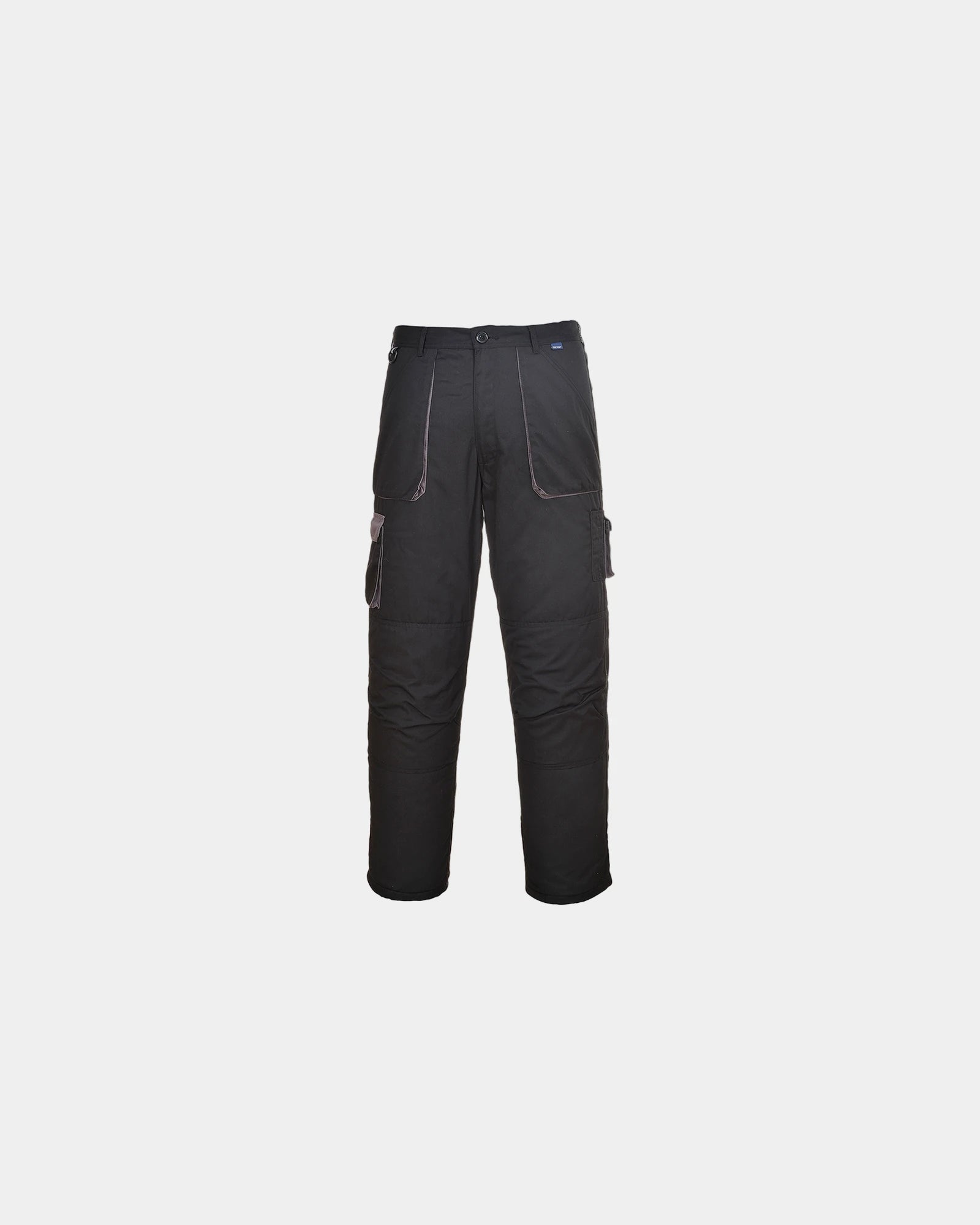Werkbroek 9 zakken katoen polyester om te personaliseren - Zwart-Hemelsblauw
