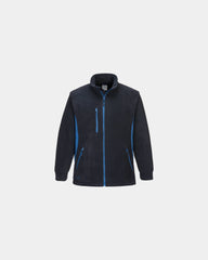 Fleecejack tweekleurig anti-pluis om te personaliseren - Marineblauw