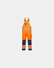 Tuinbroek HV tweekleurig multipockets om te personaliseren - Oranje