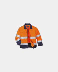 Hi-vis jas polykatoen ISO 20471 om te personaliseren - Oranje