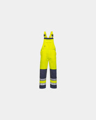 Werkbroek hi-vis Girona met kniezakken om te personaliseren - Geel-Marineblauw