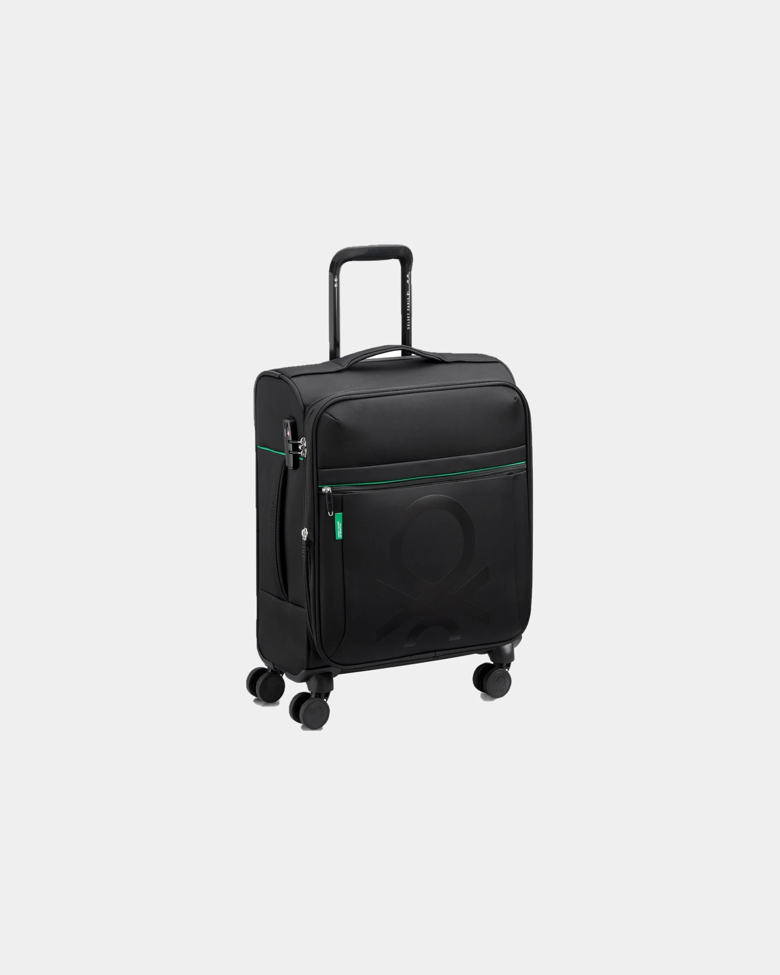 Koffer uitschuifbaar polyester 55 cm om te personaliseren - Zwart
