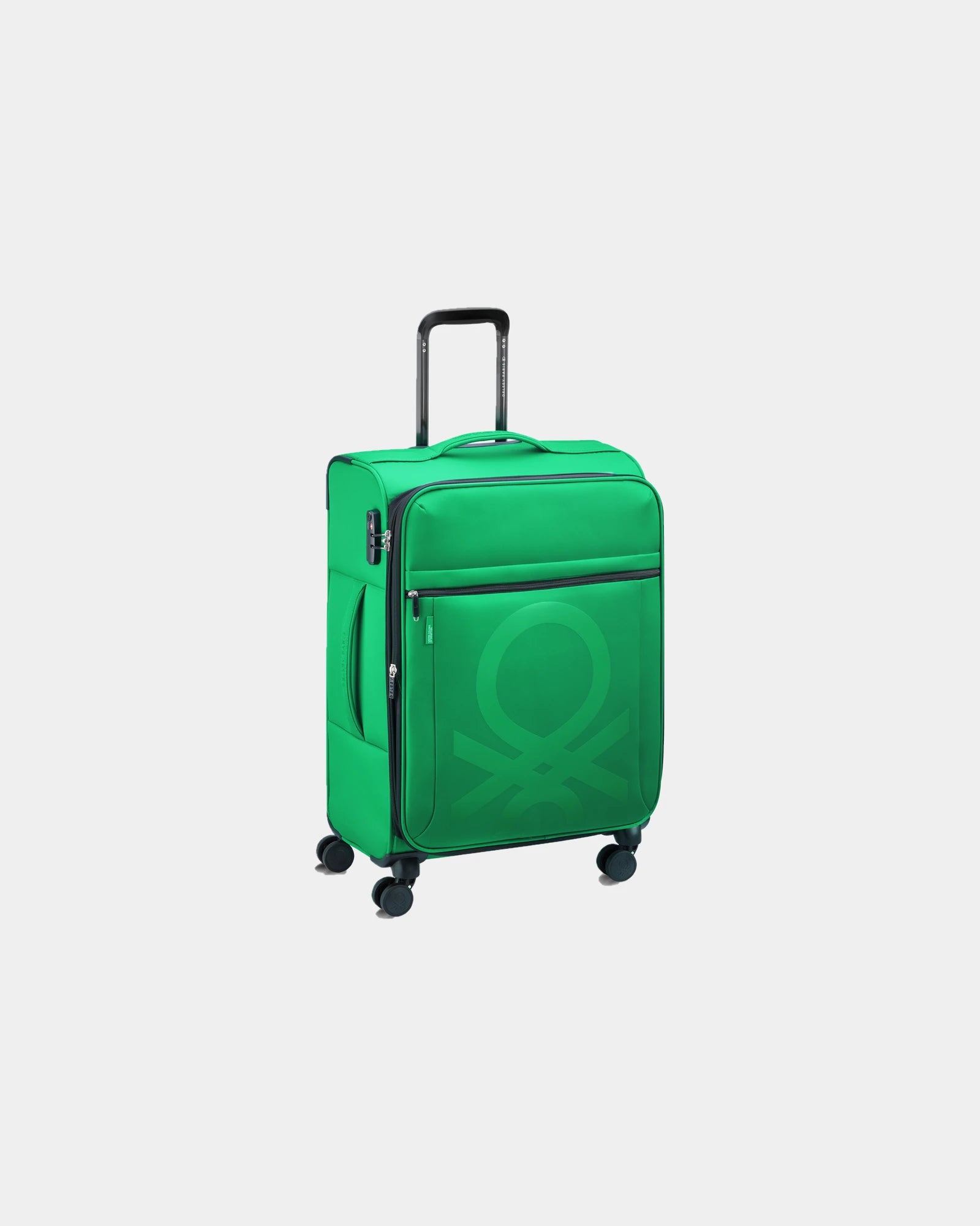 Koffer uitschuifbaar polyester 55 cm om te personaliseren - Groen