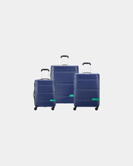 Kofferset polycarbonaat 3-delig Now om te personaliseren - Marineblauw