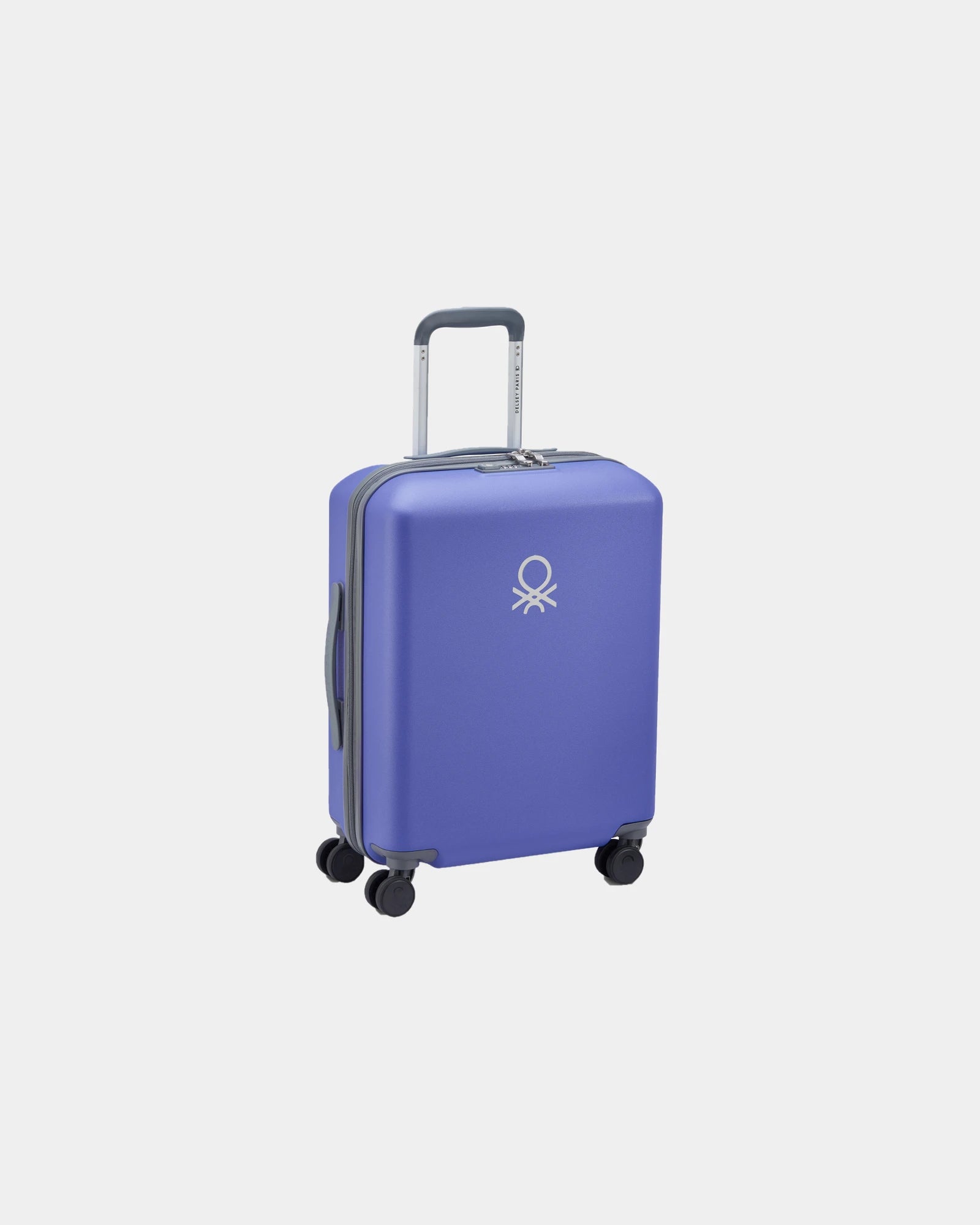 Koffer polycarbonaat slim 55 cm om te personaliseren - Paars