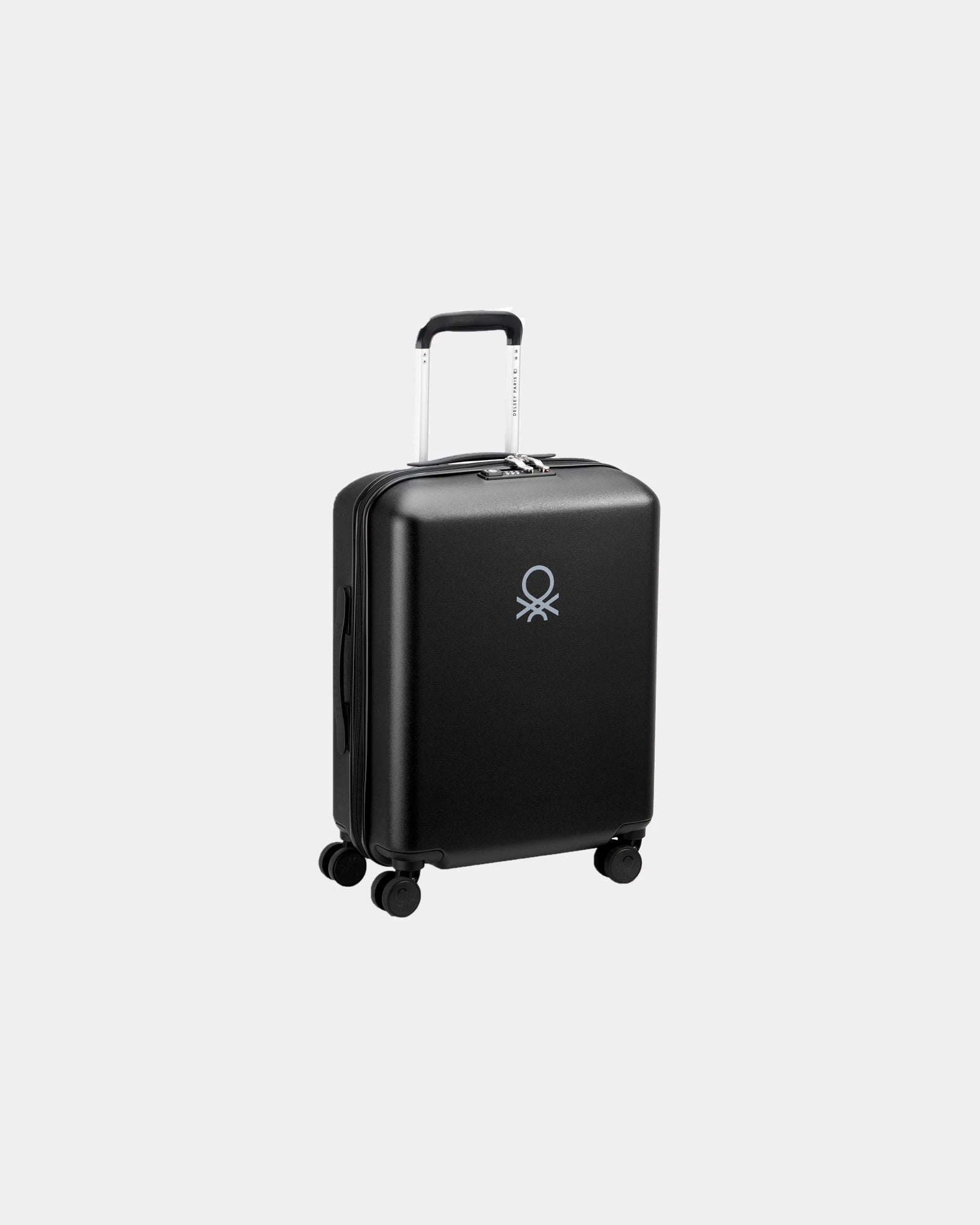 Koffer polycarbonaat slim 55 cm om te personaliseren - Zwart