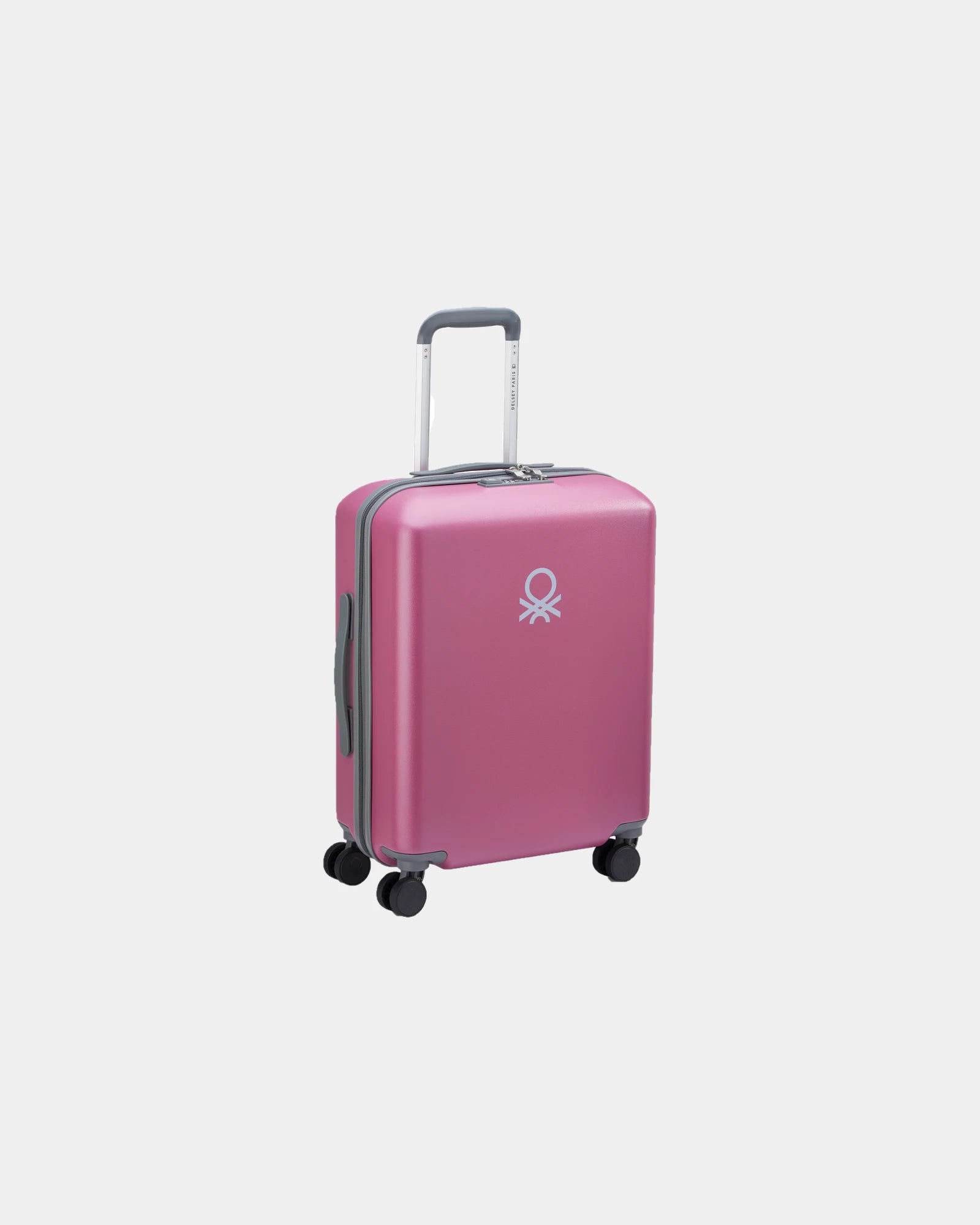 Koffer polycarbonaat slim 55 cm om te personaliseren - Roze