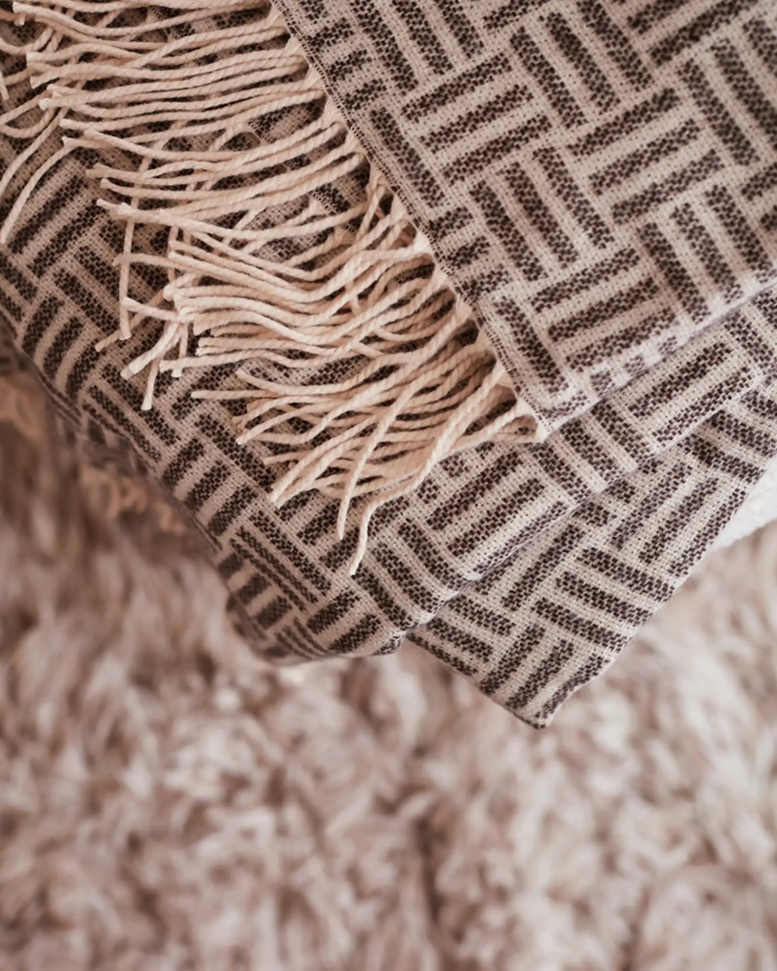 Plaid jacquard acryl Vinga Lenox om te personaliseren - 15