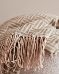 Plaid jacquard acryl Vinga Lenox om te personaliseren - 9