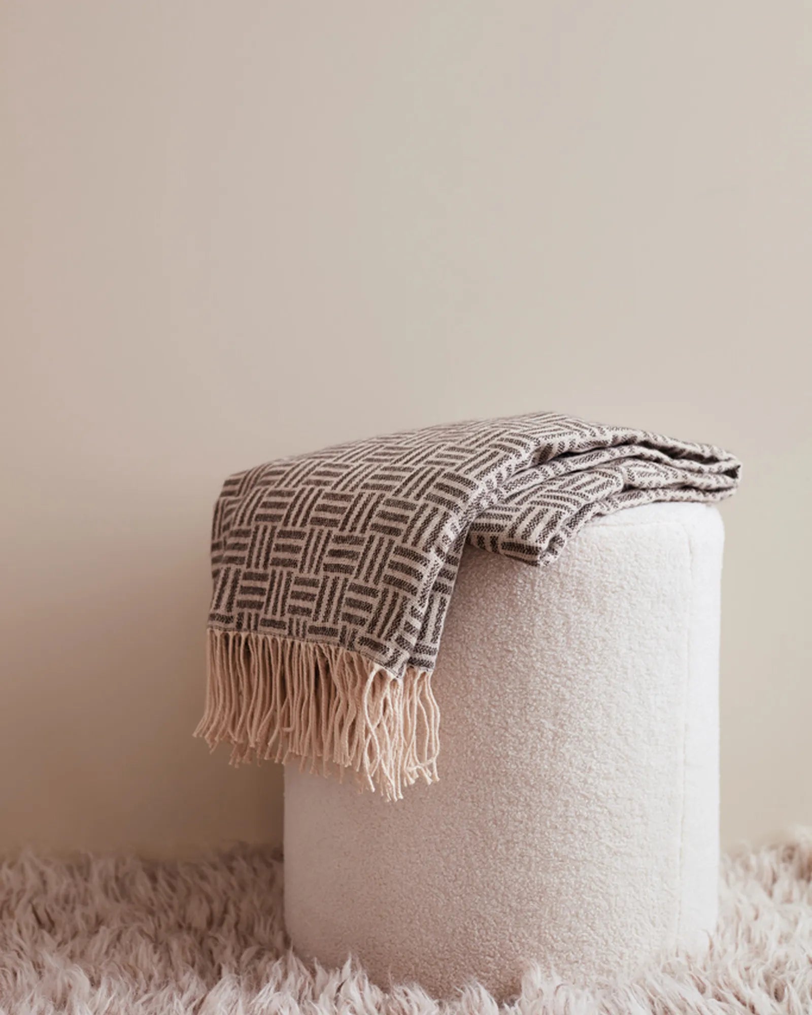 Plaid jacquard acryl Vinga Lenox om te personaliseren - 13