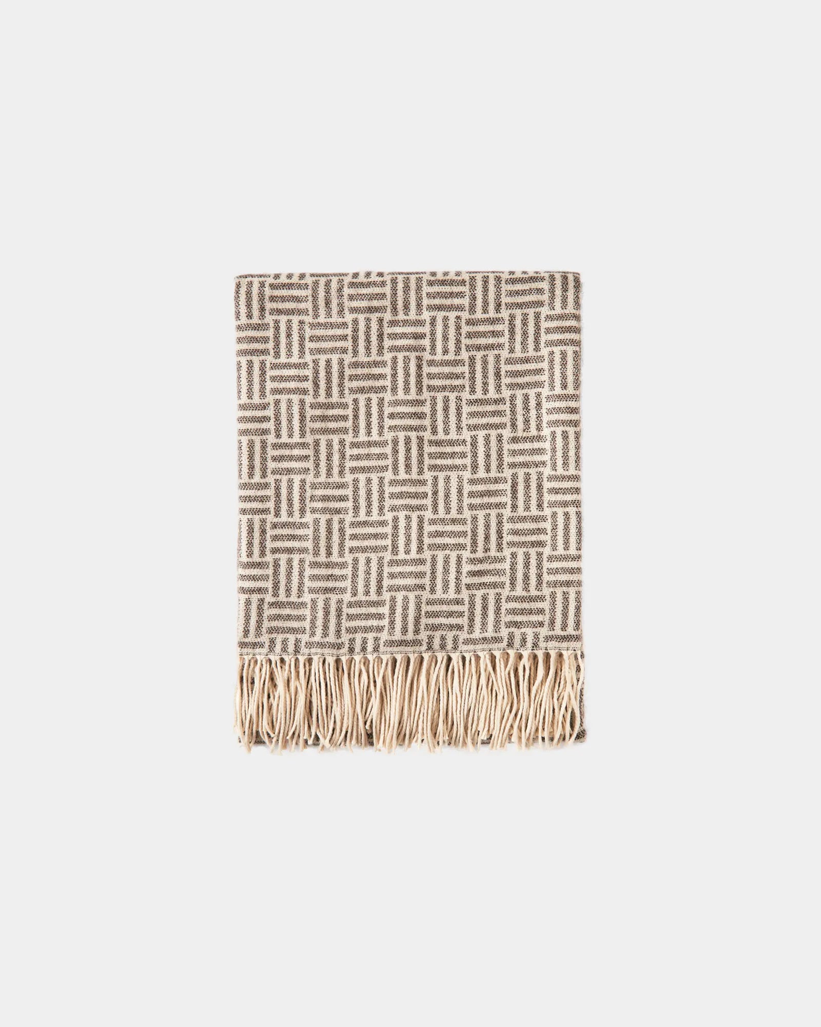 Plaid jacquard acryl Vinga Lenox om te personaliseren - Zwart