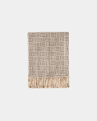 Plaid jacquard acryl Vinga Lenox om te personaliseren - Zwart