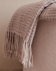 Plaid jacquard acryl Vinga Lenox om te personaliseren - 5