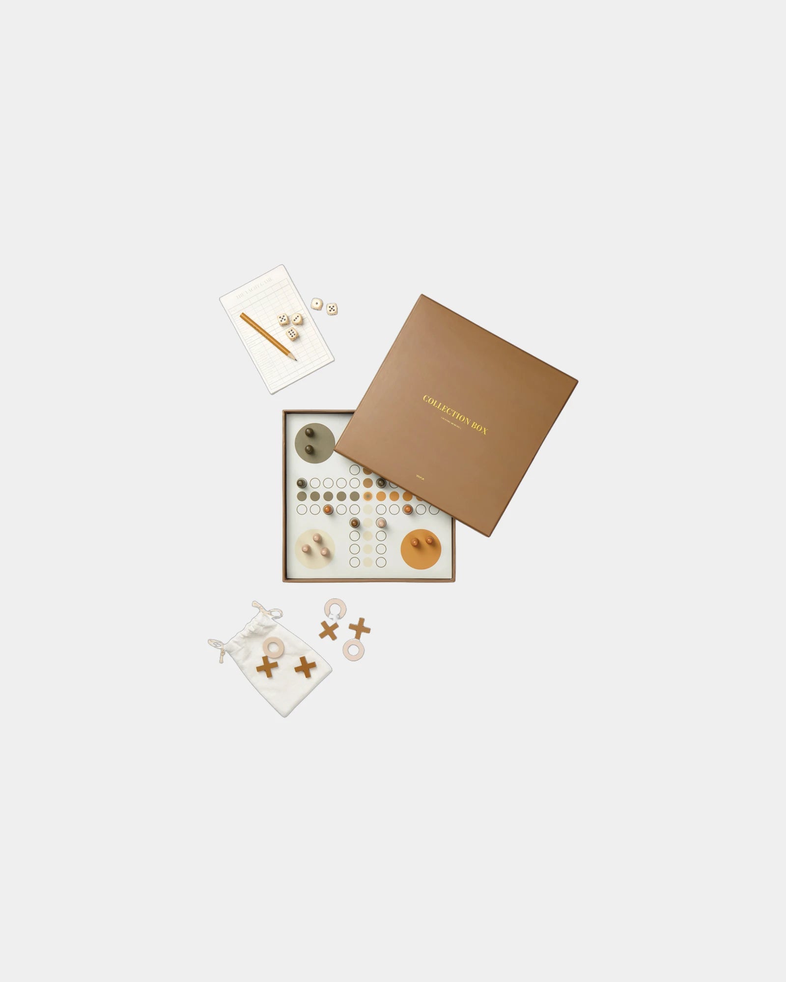 Spellendoos hout Vinga Coffee om te personaliseren - Bruin