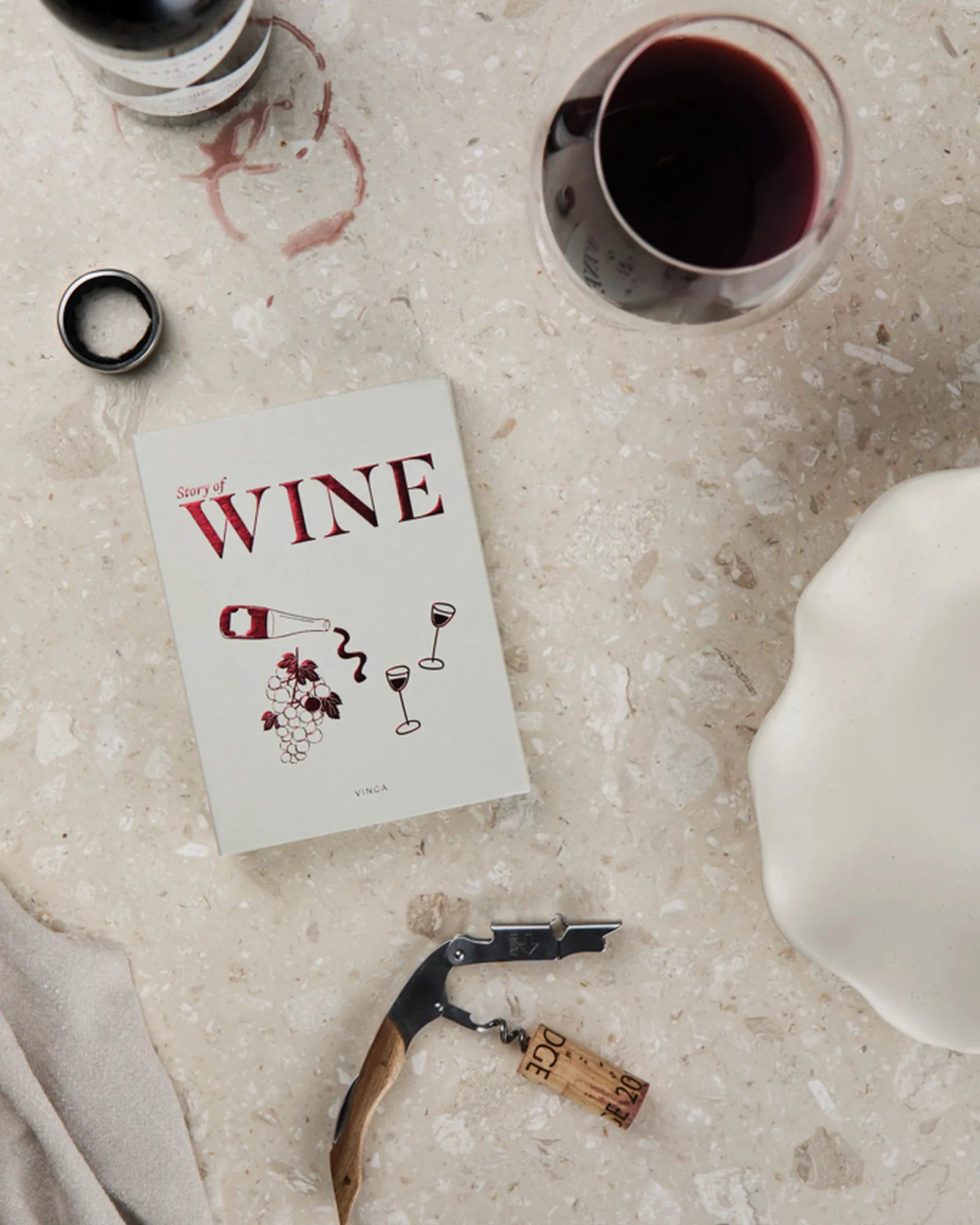 Wijnset FSC-papier Histoire du vin om te personaliseren - 3