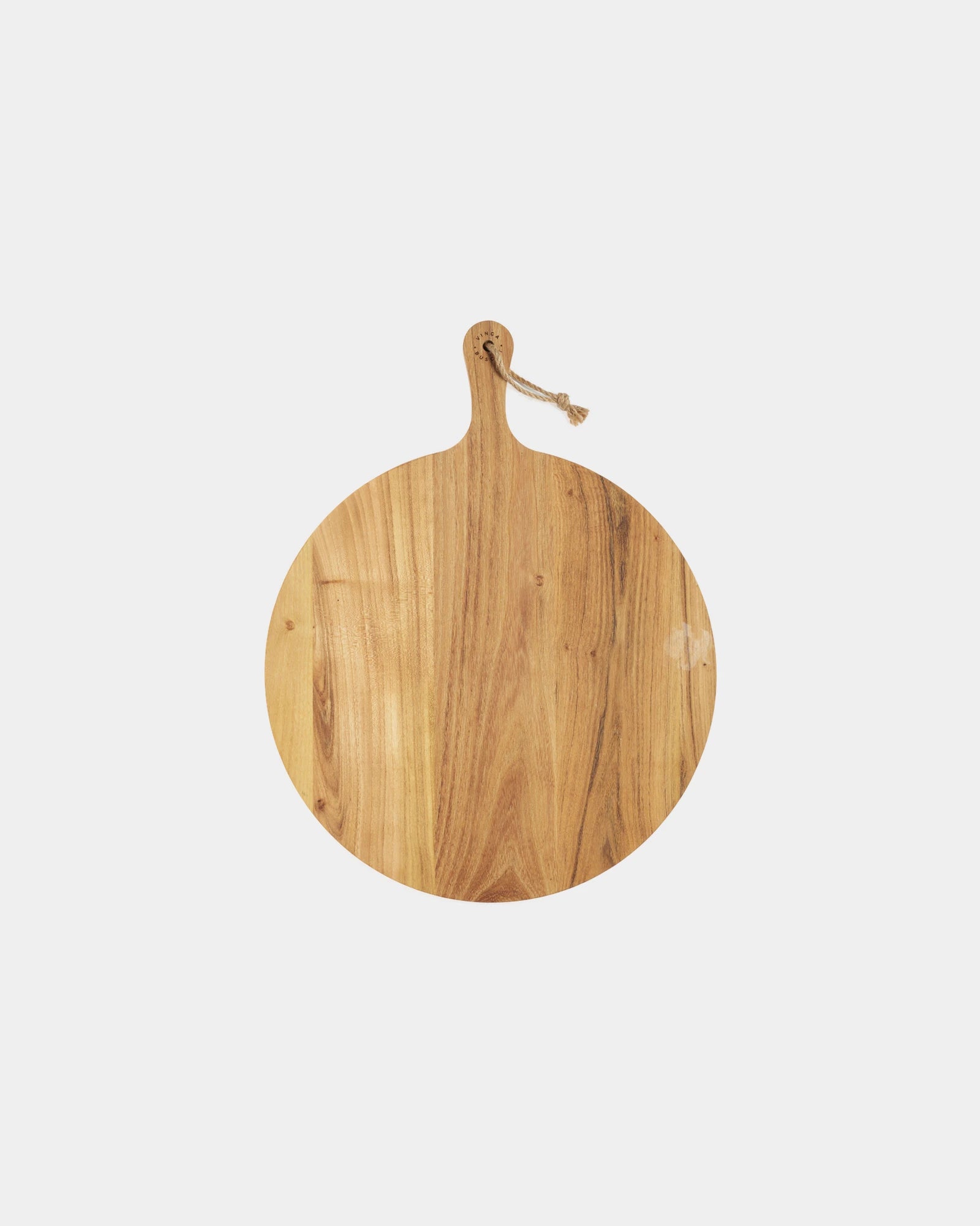 Serveerplank rond FSC-teak Vinga Buscot om te personaliseren - Bruin