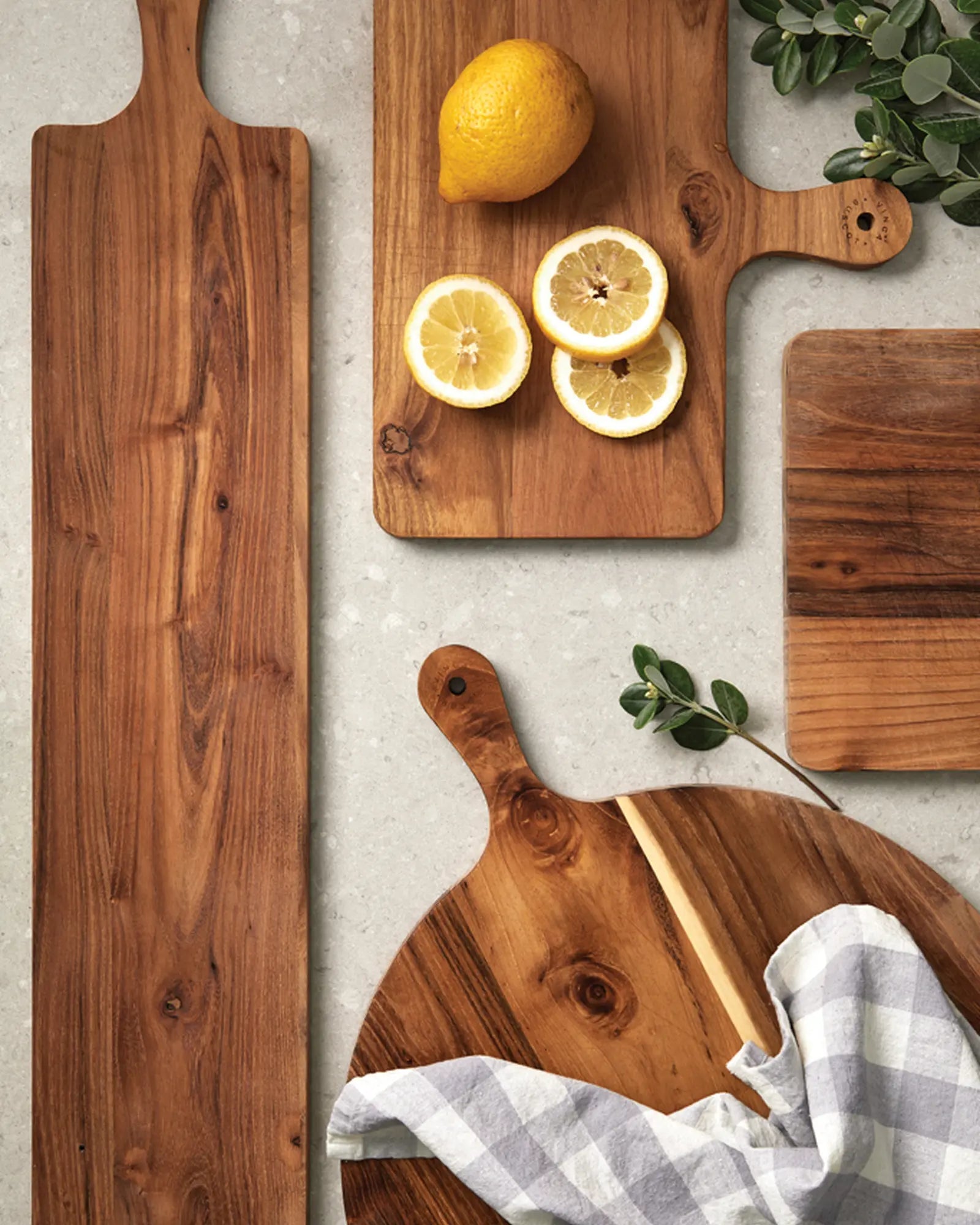 Serveerplank FSC-teak Buscot 75 cm om te personaliseren - 5