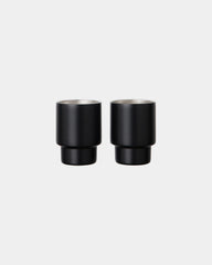 Mokkenset gerecycled rvs Nagano 160ml om te personaliseren - Zwart