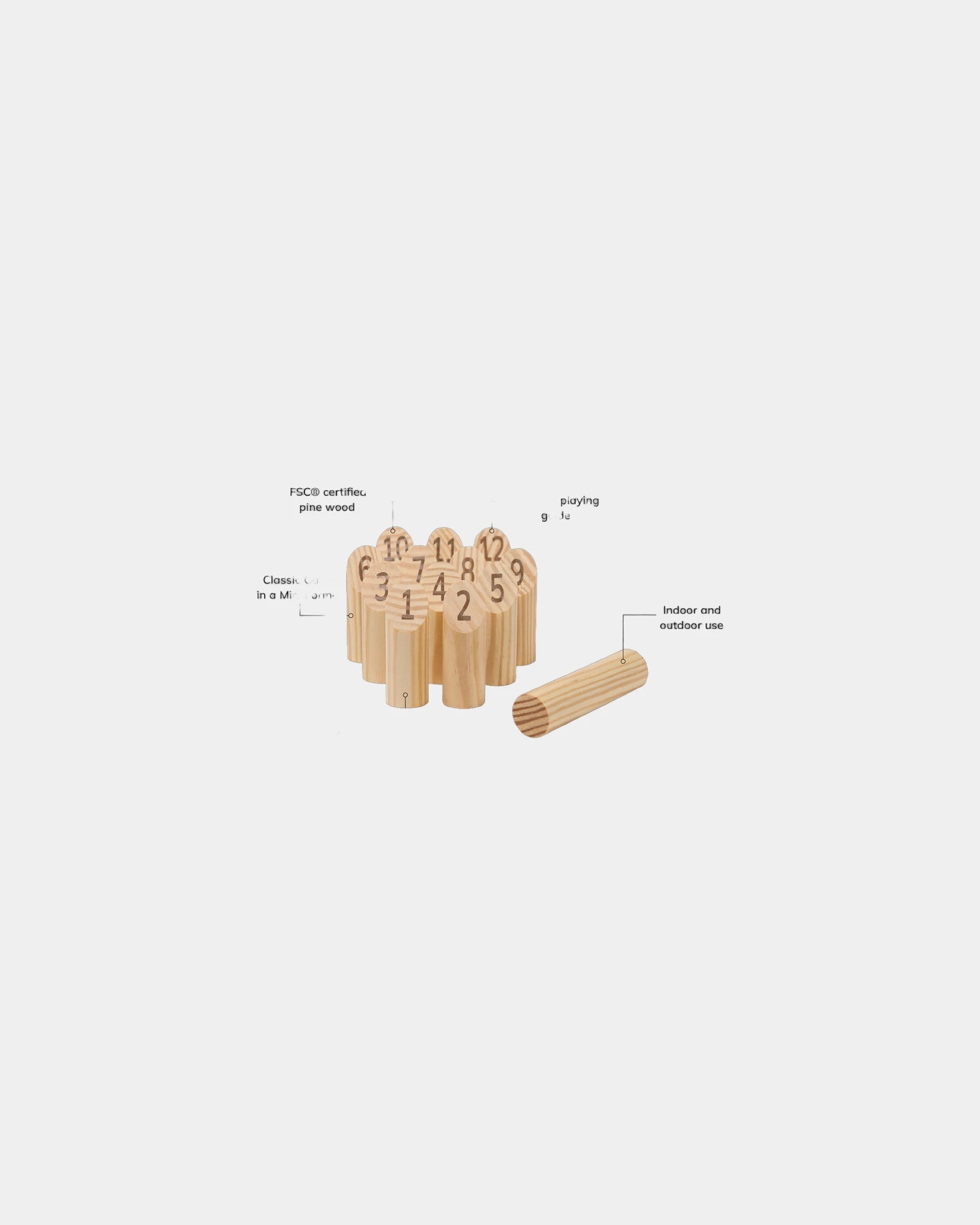 Kegelspel FSC-hout Vinga Muge om te personaliseren - 2