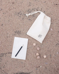 Dobbelspel FSC-hout in katoenen tas om te personaliseren - 2