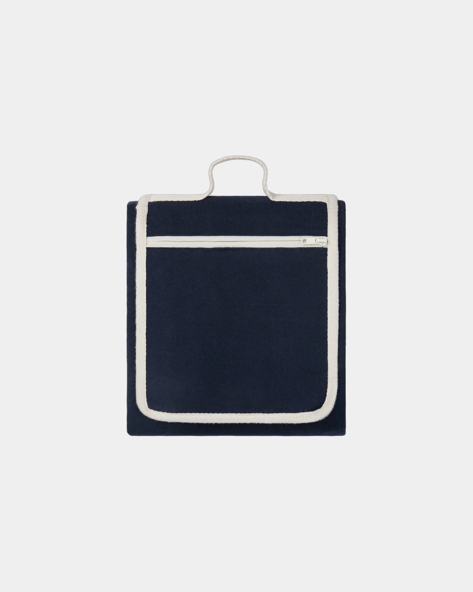 Picknickdeken gerecycled canvas Volonne om te personaliseren - Blauw