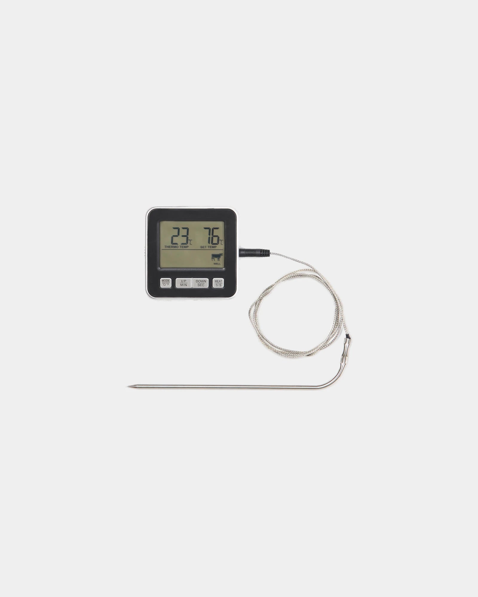 Keukenthermometer Vinga Hays met timer om te personaliseren - Zwart
