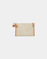 Toilettas gerecycled canvas GRS Bosler om te personaliseren - Beige