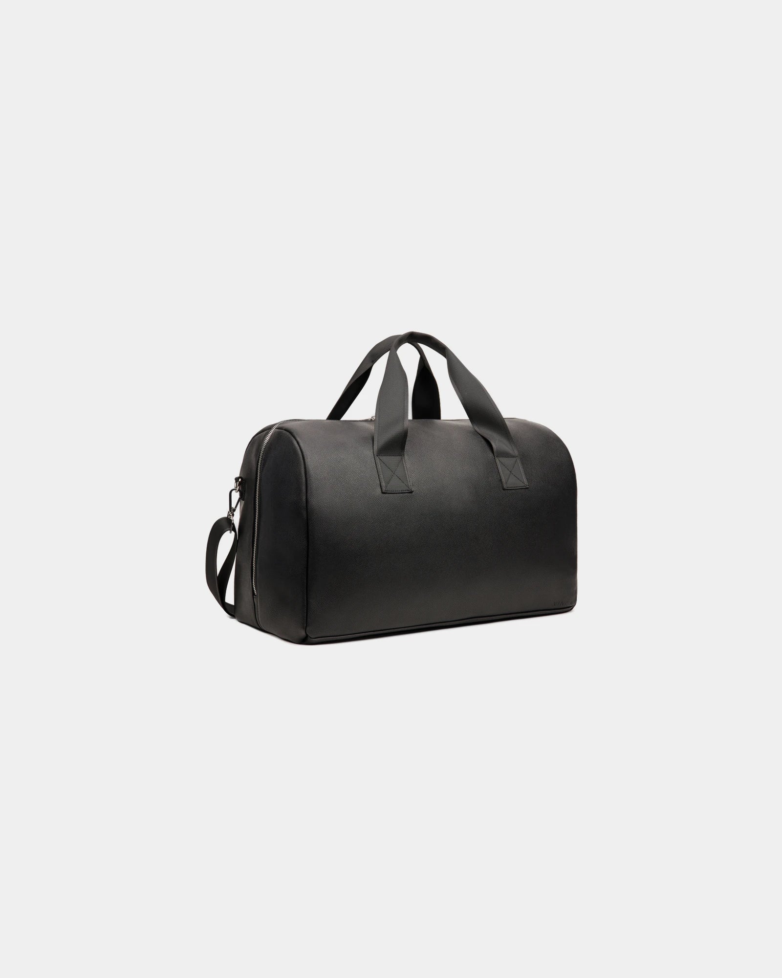 Weekendtas gerecycled PU Vinga Bermond om te personaliseren - Zwart
