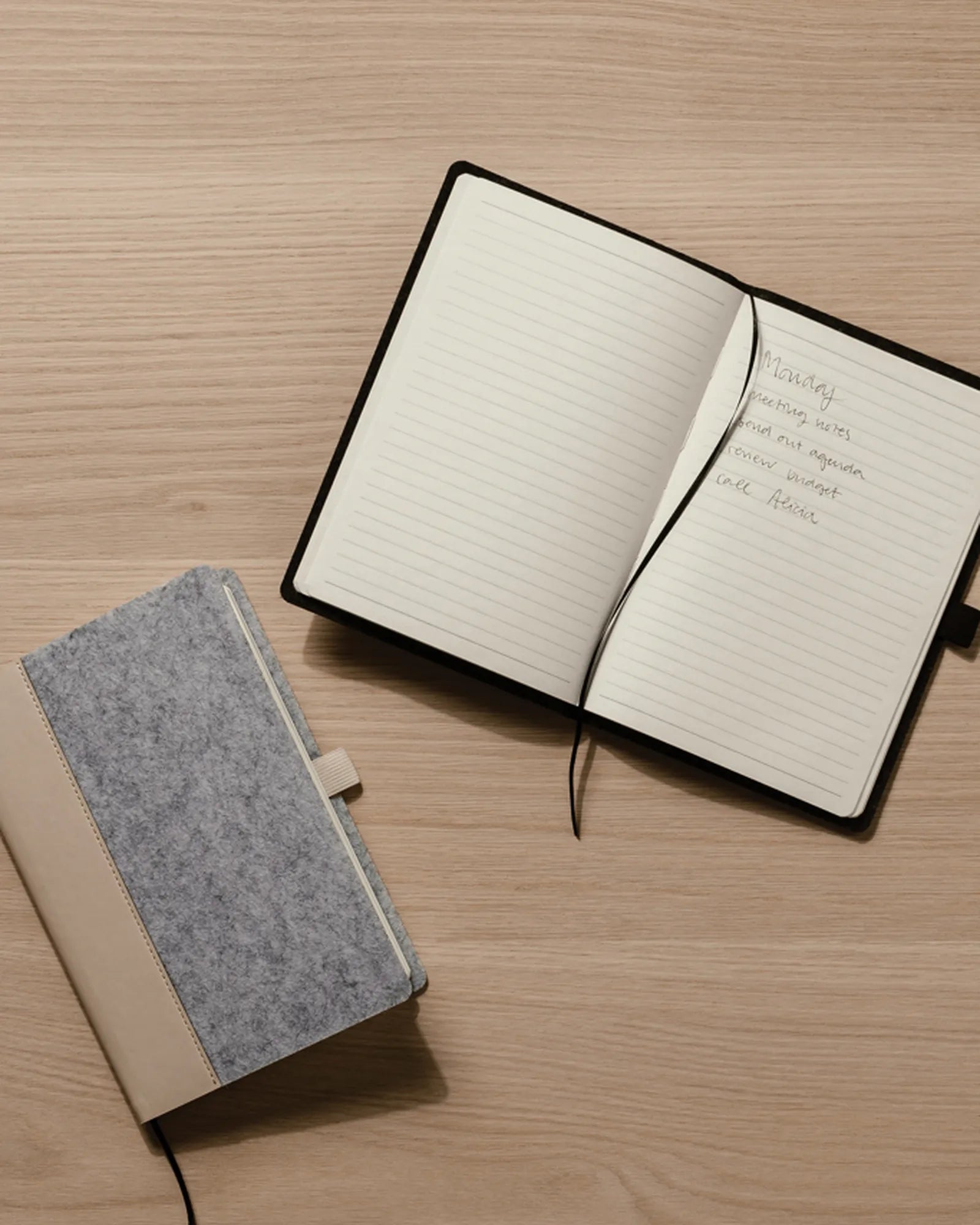 Notitieboek gerecycled vilt Vinga Albon om te personaliseren - 6