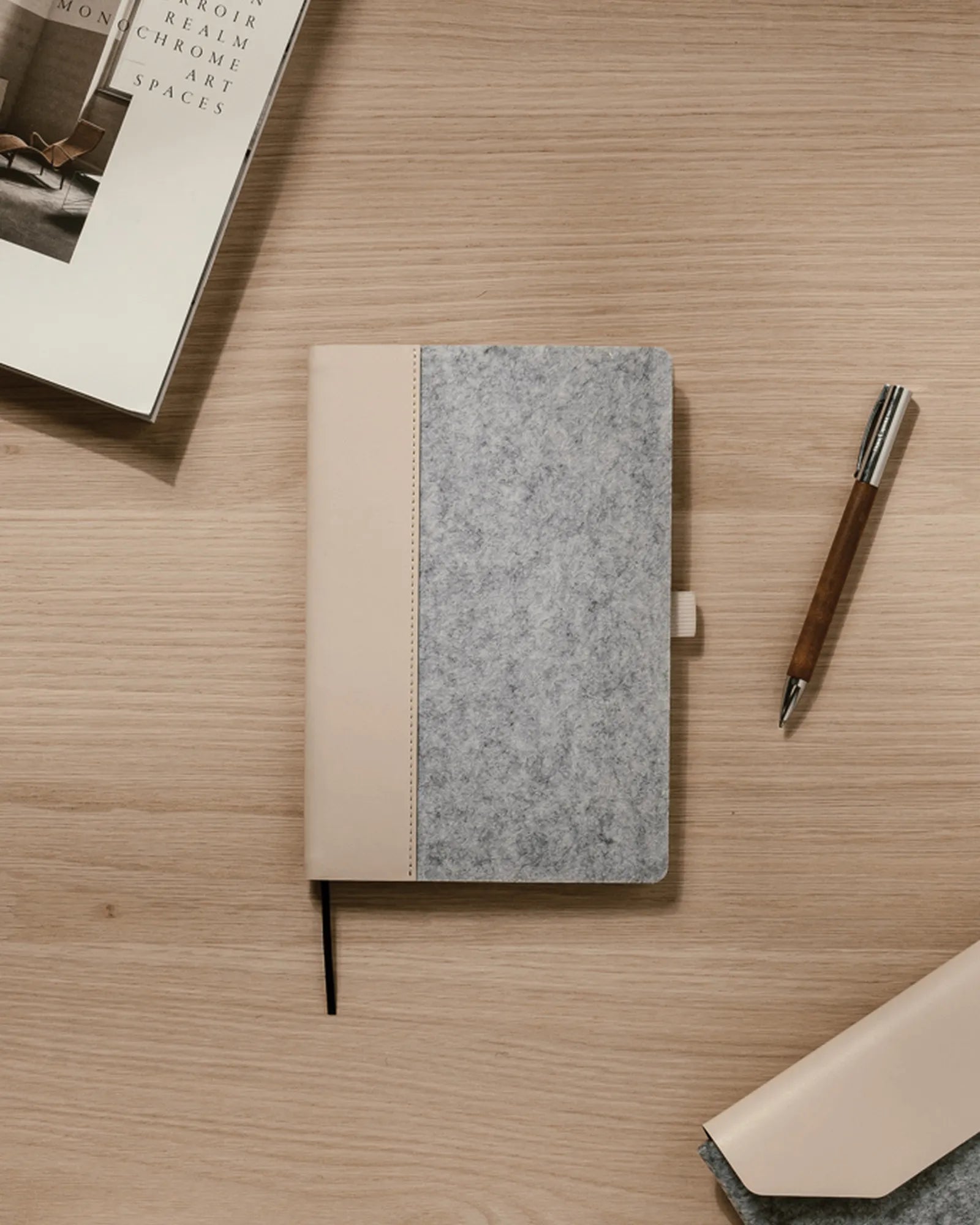 Notitieboek gerecycled vilt Vinga Albon om te personaliseren - 7