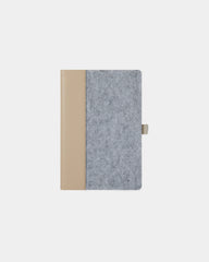 Notitieboek gerecycled vilt Vinga Albon om te personaliseren - Grijs