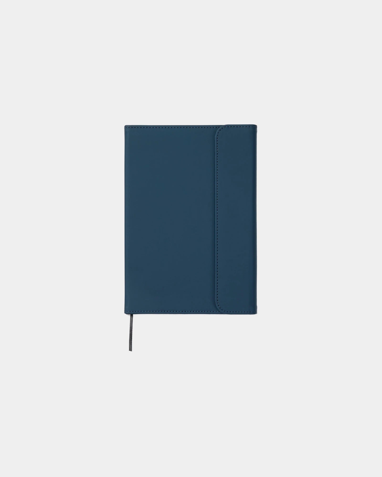 Notitieboek gerecycled PU GRS Baltimore om te personaliseren - Marineblauw