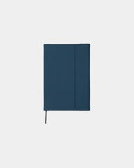 Notitieboek gerecycled PU GRS Baltimore om te personaliseren - Marineblauw