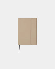 Notitieboek gerecycled PU GRS Baltimore om te personaliseren - Greige